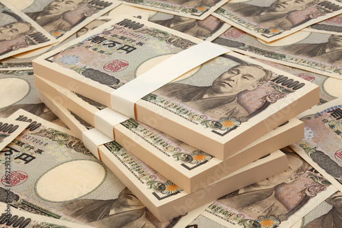 日本紙幣/一万円の札束 photo