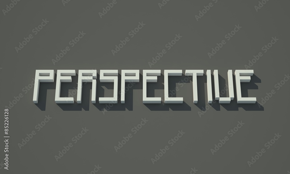 Obraz premium perspective - Text 3D Polygon / 3D render