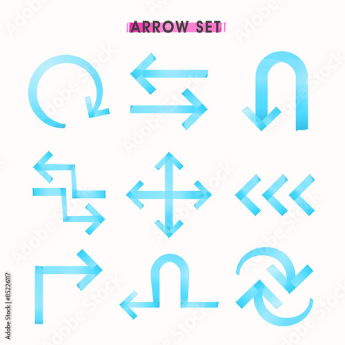 modern tape style arrows set