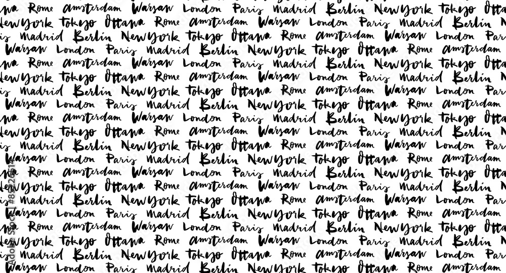 Cities of the world seamless pattern Cities of the world seamless pattern