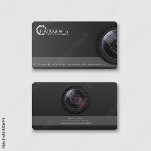 Business card template,photograph y,vector