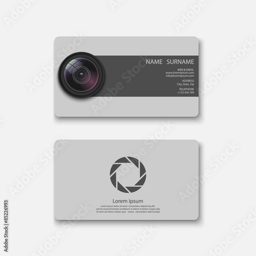 Business card template,photograph y,vector