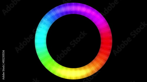 Rotating Rainbow Button, Seamless Loop