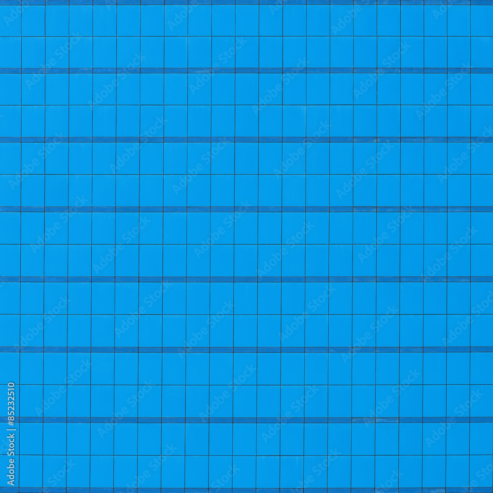Blue glass walls. Blue glass walls.