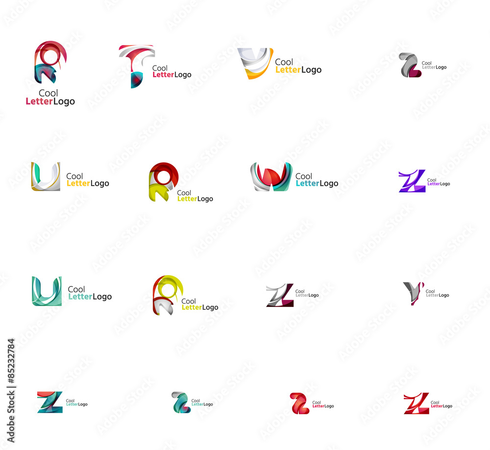 Set of universal company logo ideas, business icon collection Set of universal company logo ideas, business icon collection