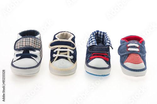 Baby boy shoes isolated