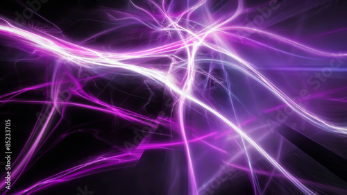 Magical purple energy lightning