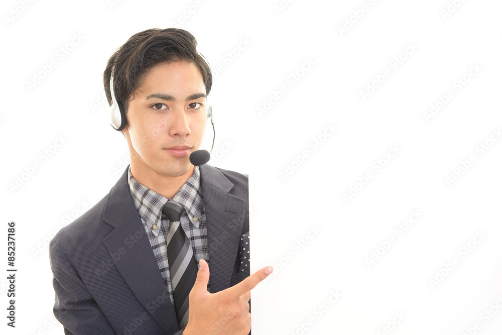 ボードを持つオペレーター ボードを持つオペレーター