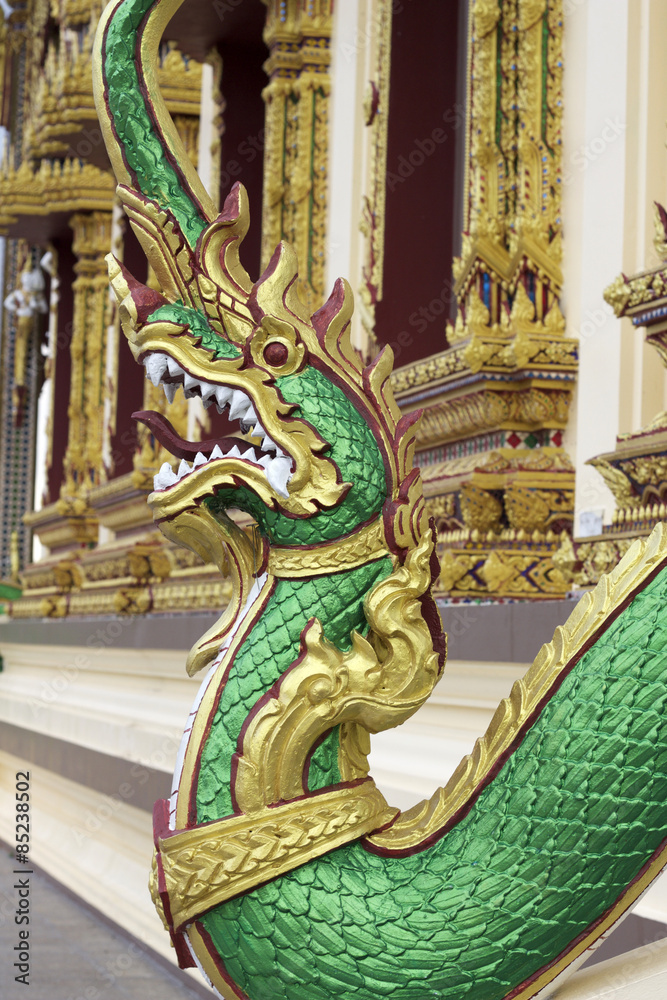 Fototapeta premium Buddhist temple guardian serpent