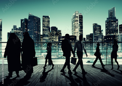 Business People Global Commuter Walking City Concept © Rawpixel.com