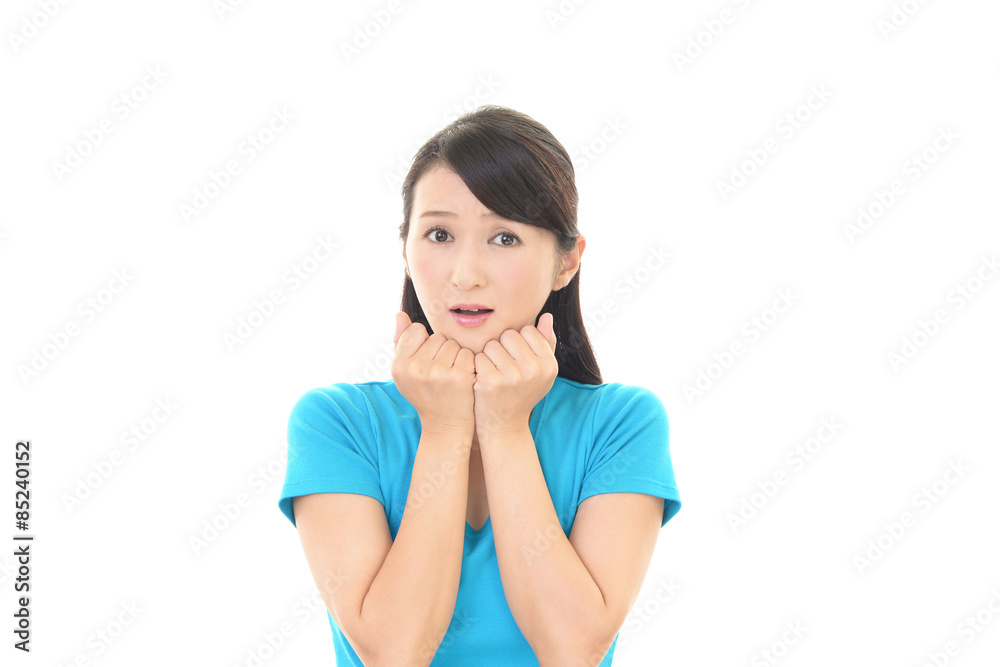 困惑した表情の女性 困惑した表情の女性