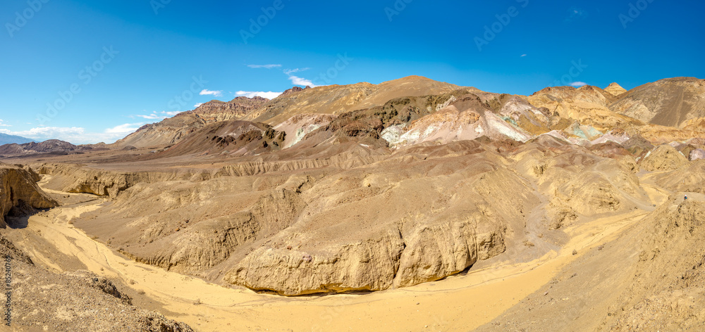 Panorama of Artists Palette in Death Valley