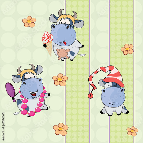 A background with cows. seamless pattern 