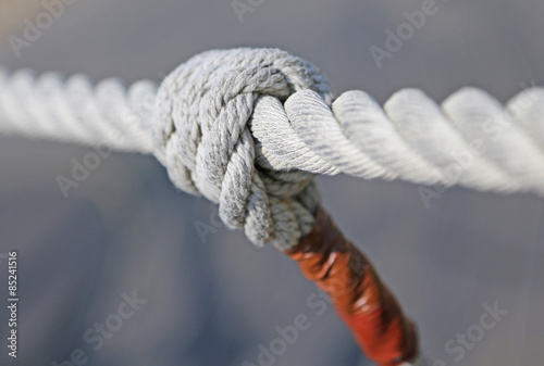 knot with sturdy hemp Tibetan bridge photo