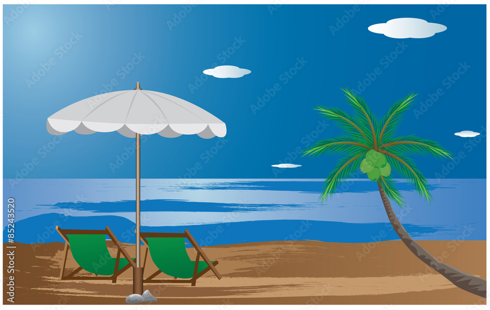 beautiful beach vector design