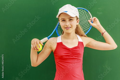 Tennis - beautiful young girl tennis player