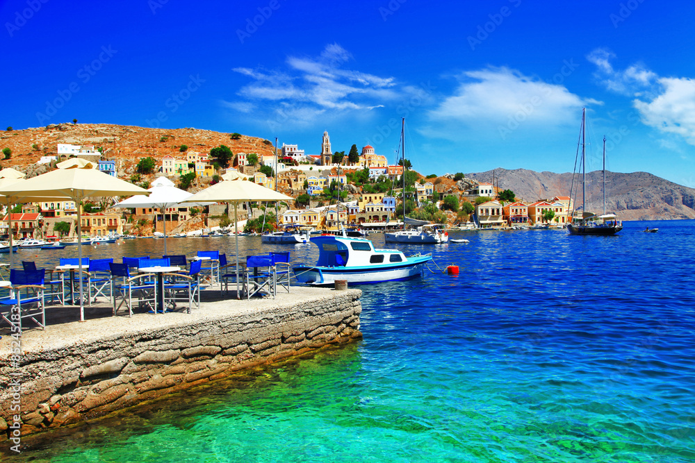 beautiful Greek island Symi. Dodecanes