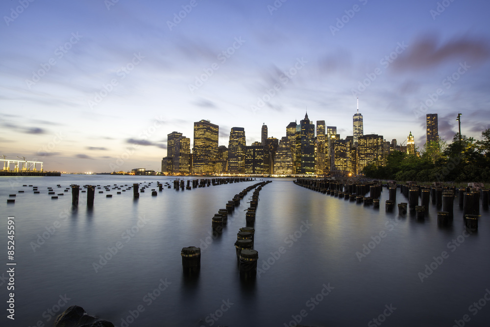 Fototapeta premium New york City sunset