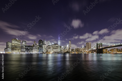 Manhattan skyline at night