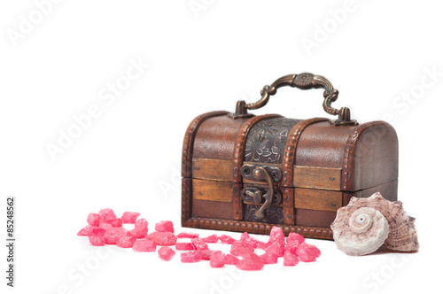 Treasure box with seashell