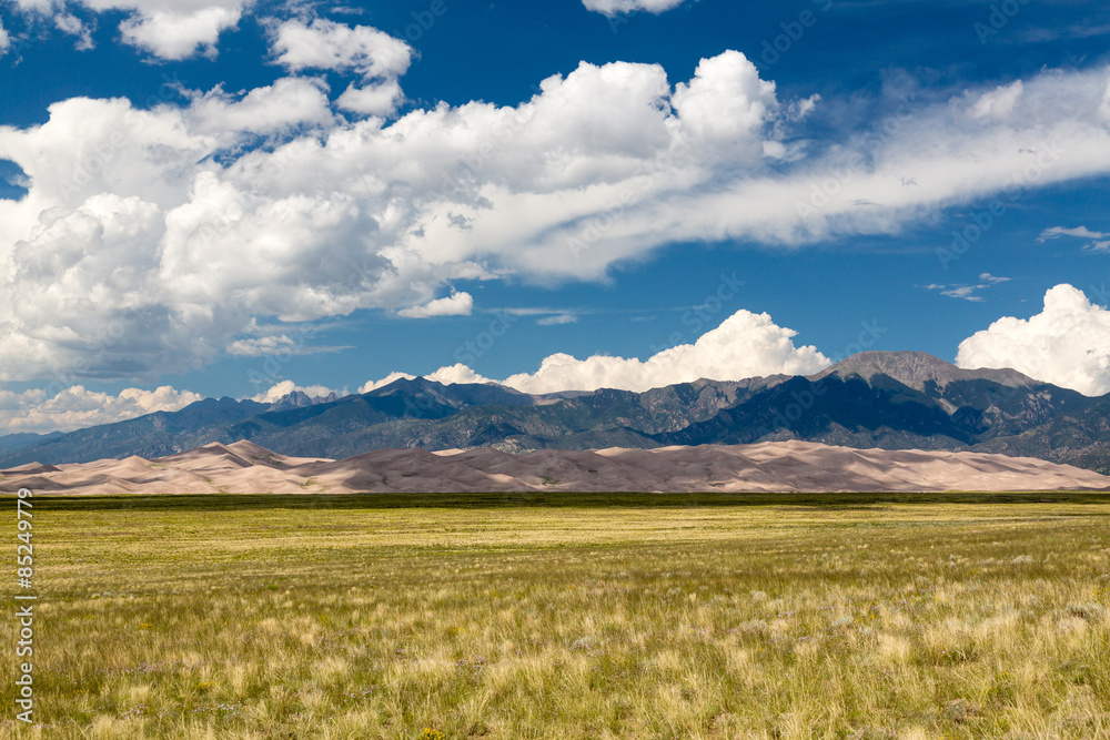 Panorama of Great Sand Dunes NP