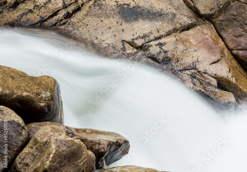 Blurred motion simple shot of waterfall