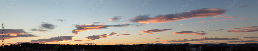 High definition cloudscape at sunset