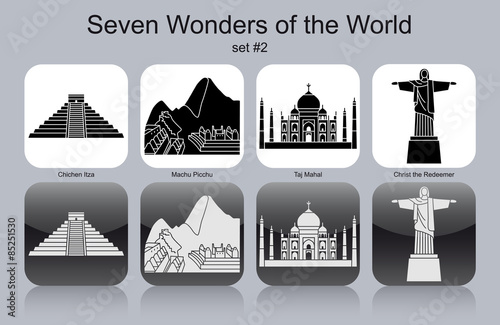 Icons of Seven Wonders of the World