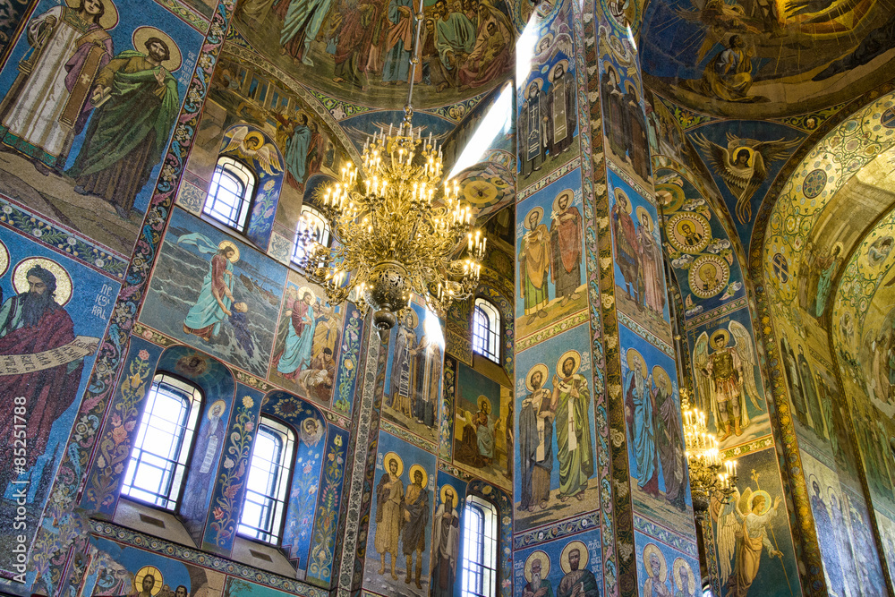 saint petersburg inside the church of the Savior on the Spilled