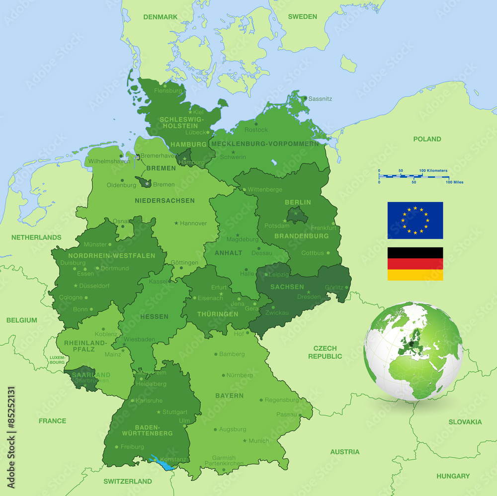 Obraz premium vector Map of Germany