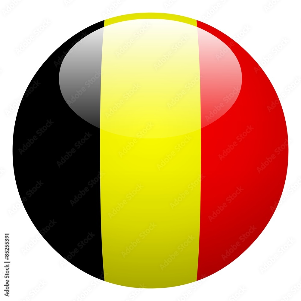 Fototapeta premium Flag, Belgium button