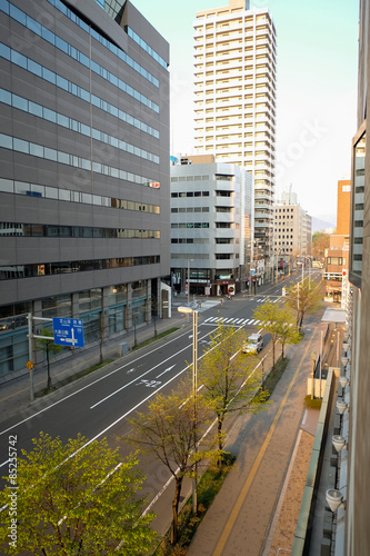Cityscape of Sapporo  Day View  - APRIL 28  2015  Sapporo is the