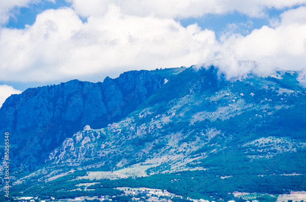 Landscape view on mountain in Crimea