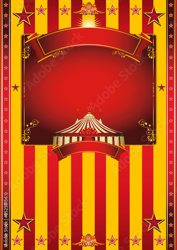 Big yellow circus poster