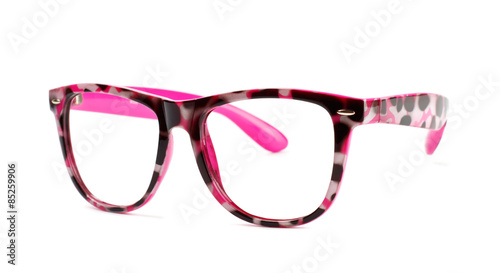 pink eyeglasses
