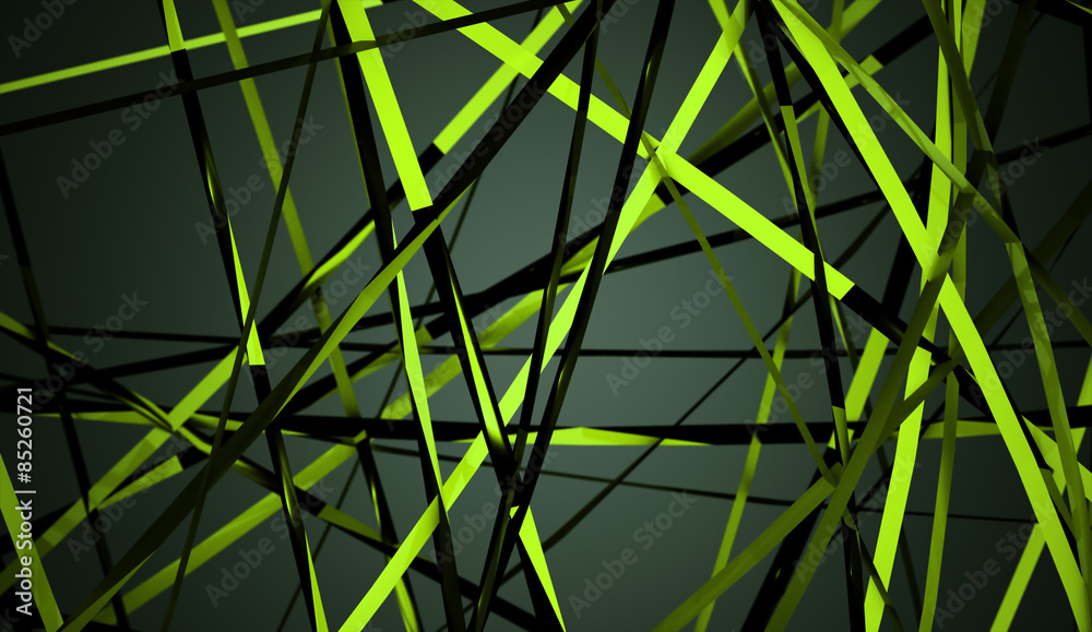 Fototapeta premium Green abstract lines background