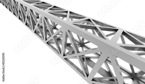 Silver construction concept rendered on white