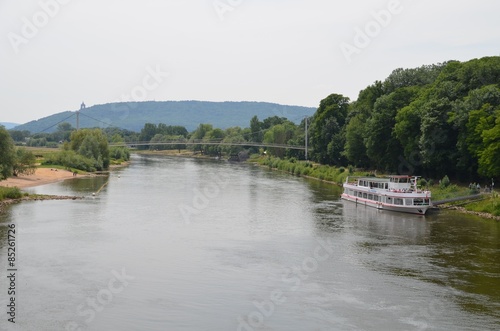 Panorama Weser, Glacisbrücke, Kaiser-Wilhelm-Denkmal, Minden