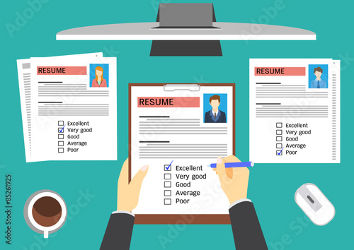 HR manager evaluating candidates.