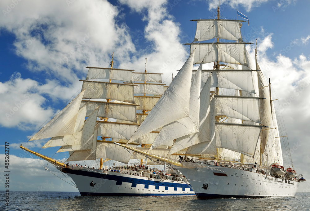 Obraz premium Najlepsze statki wycieczkowe. zbiór jachtów, statków i łodzi