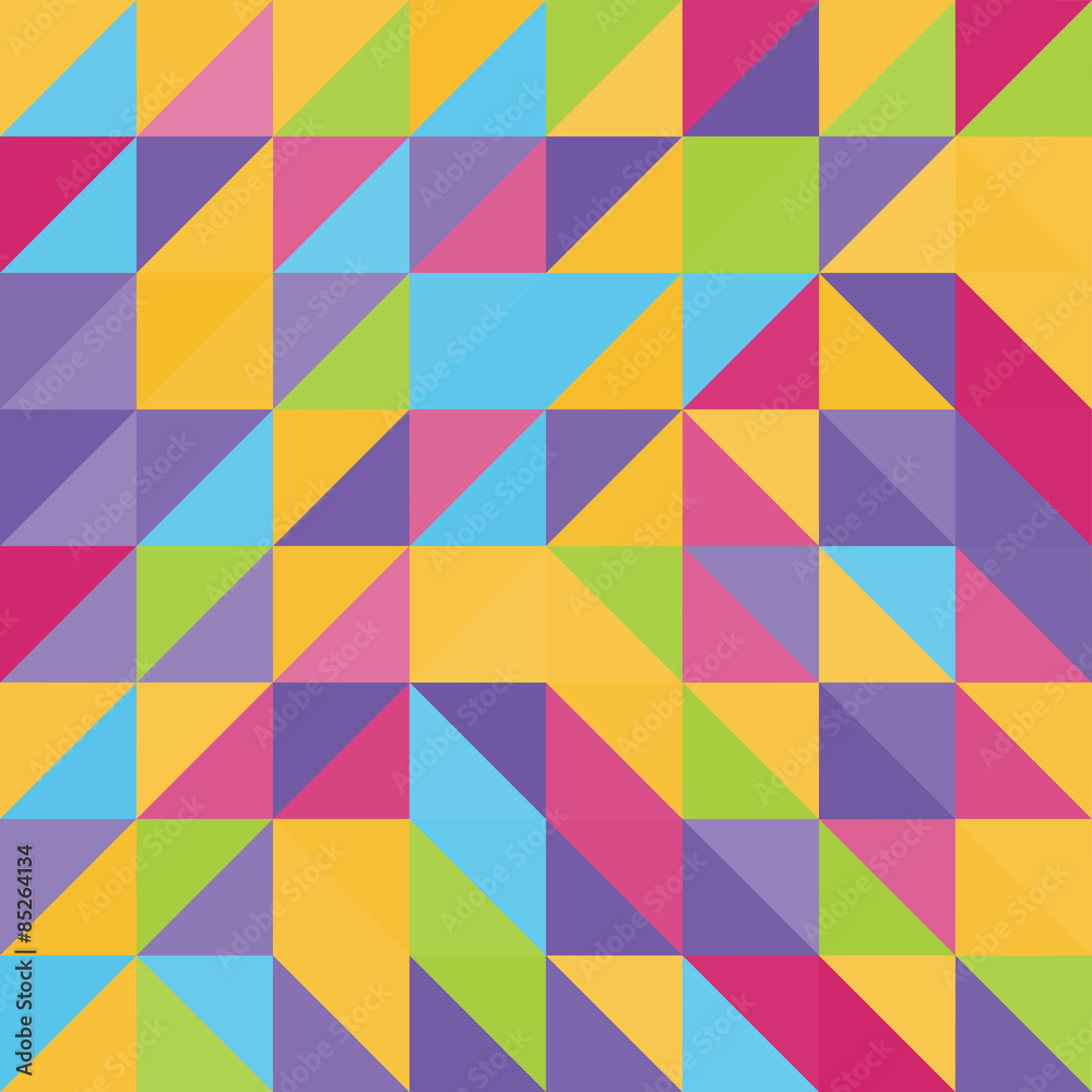 Geometric triangles background. Mosaic. 