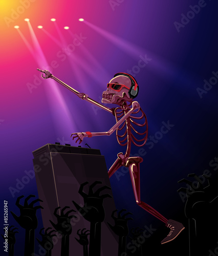 Skull Ghost in the House and mixing up some Halloween horror night party

