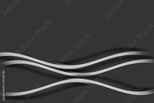 Silver 3d waves on grey background #85267162