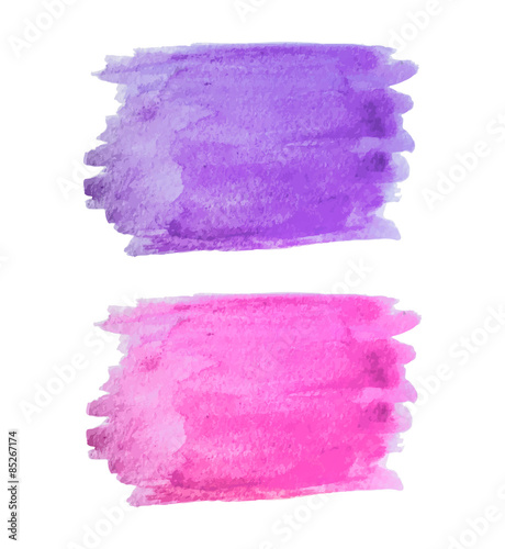 watercolor violet and pink stain