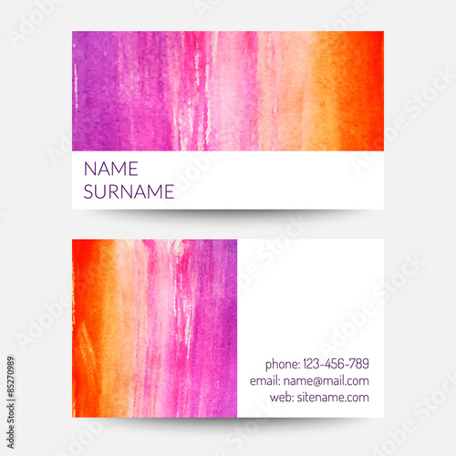 colorful watercolor card
