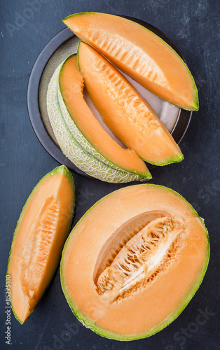 Fresh cantaloupe melon
