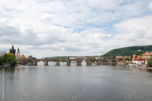 Moldava river and charles bridge © francesco