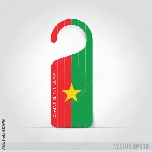 Made in Burkina faso   tag for door