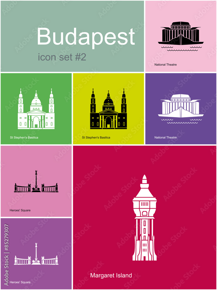 Fototapeta premium Icons of Budapest