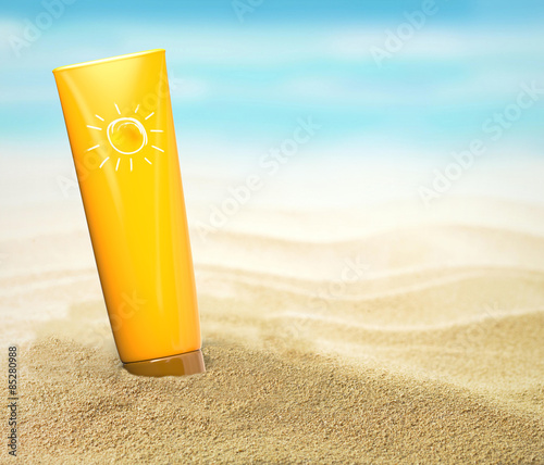 Sunscreen at the beach 